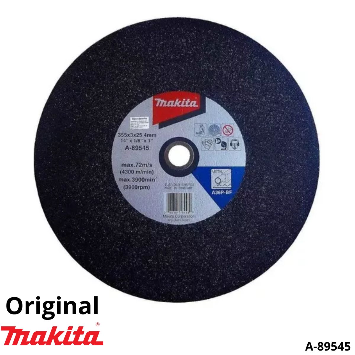 Encontraproduto.com.br - Disco de Corte 14 x 1/8 Pol x 1 Pol. Abrasivo Makita
