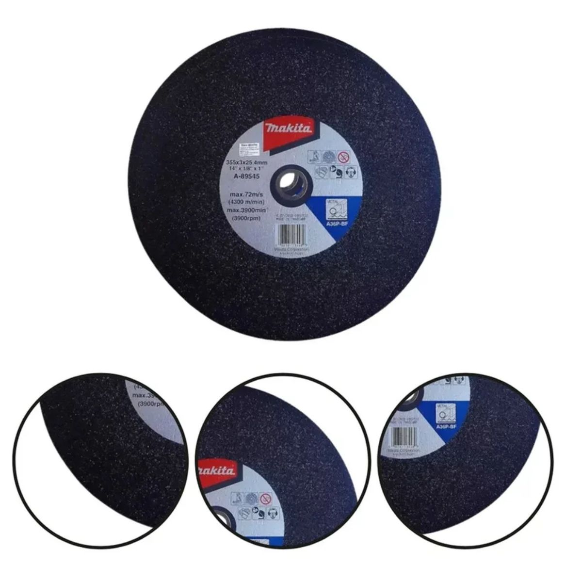 Encontraproduto.com.br - Disco de Corte 14 x 1/8 Pol x 1 Pol. Abrasivo Makita